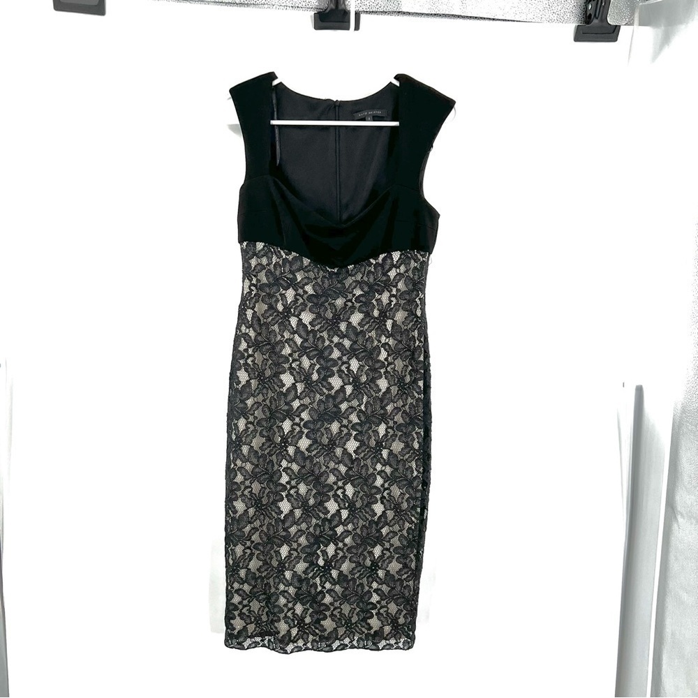 David Meister black sheath dress size 6